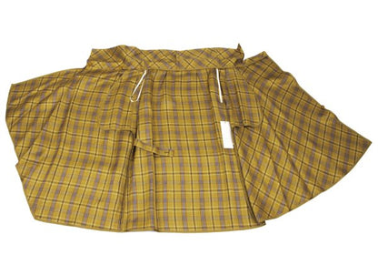 EPOCA Check Belted Wrap Skirt Yellow Size 38