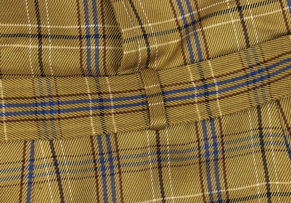 EPOCA Check Belted Wrap Skirt Yellow Size 38