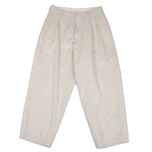 S'YTE 25SS Circle Patch Linen Cotton Pants Ivory Size 2