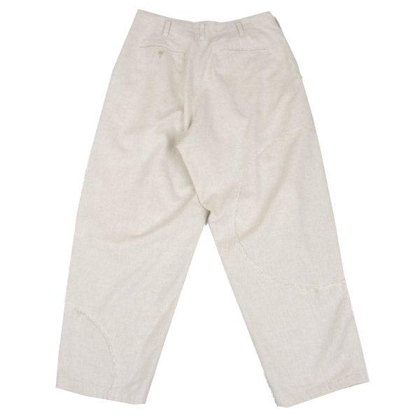 S'YTE 25SS Circle Patch Linen Cotton Pants Ivory Size 2
