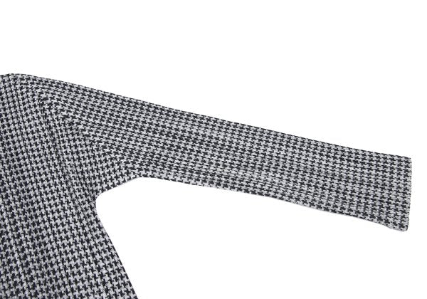 PLEATS PLEASE Pleated Houndstooth Jacket Gray Size 4