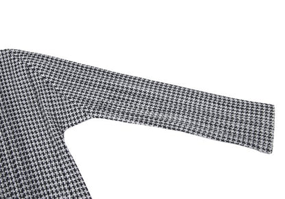 PLEATS PLEASE Pleated Houndstooth Jacket Gray Size 4