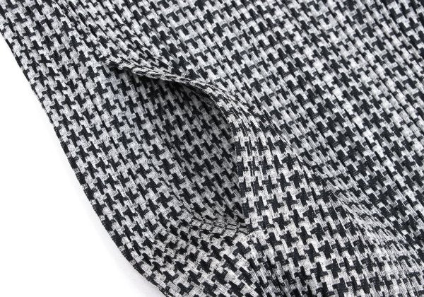 PLEATS PLEASE Pleated Houndstooth Jacket Gray Size 4