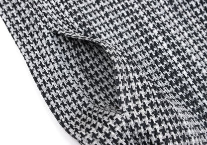 PLEATS PLEASE Pleated Houndstooth Jacket Gray Size 4