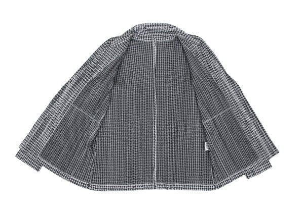 PLEATS PLEASE Pleated Houndstooth Jacket Gray Size 4