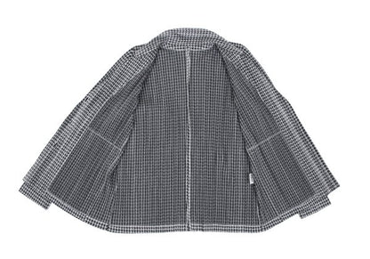 PLEATS PLEASE Pleated Houndstooth Jacket Gray Size 4