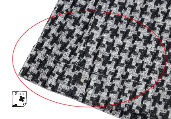 PLEATS PLEASE Pleated Houndstooth Jacket Gray Size 4