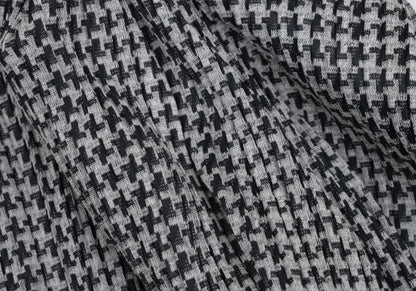 PLEATS PLEASE Pleated Houndstooth Jacket Gray Size 4