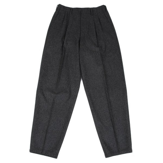 Y's for men Melton Wool Two-Tuck Pants Gray Size 2