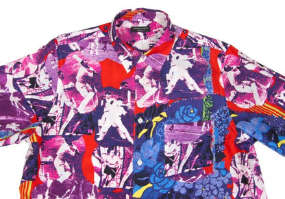 COMME des GARCONS HOMME PLUS Silk Graphic Shirt Multi Size M