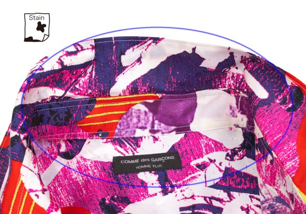 COMME des GARCONS HOMME PLUS Silk Graphic Shirt Multi Size M