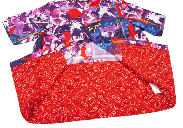 COMME des GARCONS HOMME PLUS Silk Graphic Shirt Multi Size M