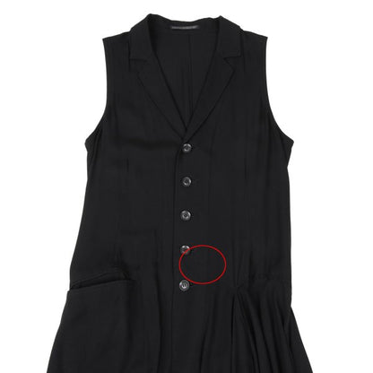 Yohji Yamamoto NOIR Rayon Draped Raw-Cut Back Jacket Size 1