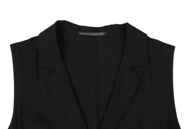 Yohji Yamamoto NOIR Rayon Draped Raw-Cut Back Jacket Size 1