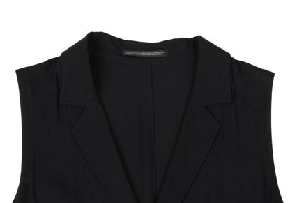 Yohji Yamamoto NOIR Rayon Draped Raw-Cut Back Jacket Size 1