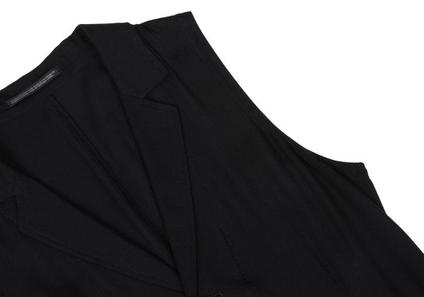 Yohji Yamamoto NOIR Rayon Draped Raw-Cut Back Jacket Size 1