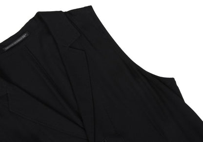 Yohji Yamamoto NOIR Rayon Draped Raw-Cut Back Jacket Size 1