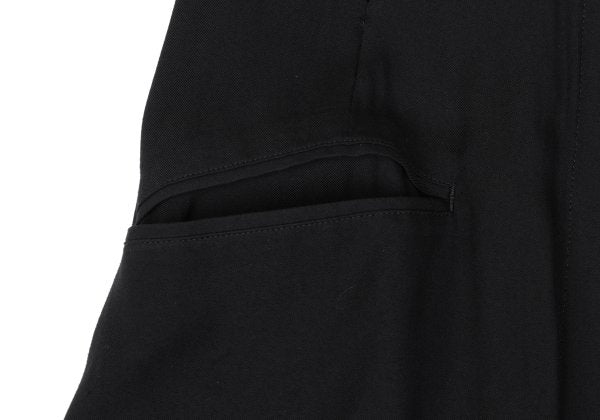 Yohji Yamamoto NOIR Rayon Draped Raw-Cut Back Jacket Size 1