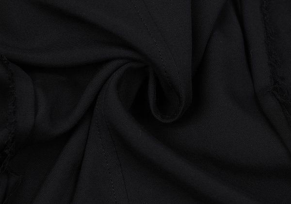 Yohji Yamamoto NOIR Rayon Draped Raw-Cut Back Jacket Size 1