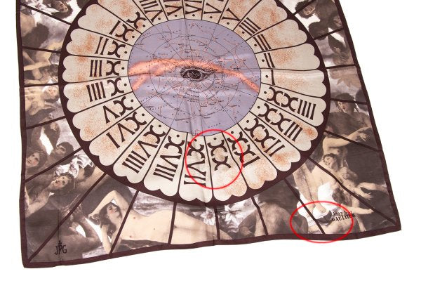 Jean Paul GAULTIER Silk Scarf Brown