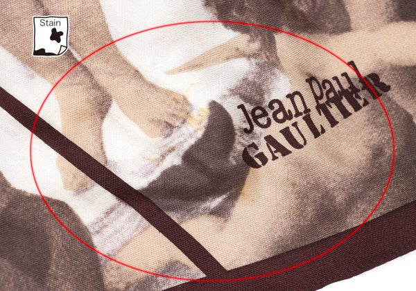 Jean Paul GAULTIER Silk Scarf Brown
