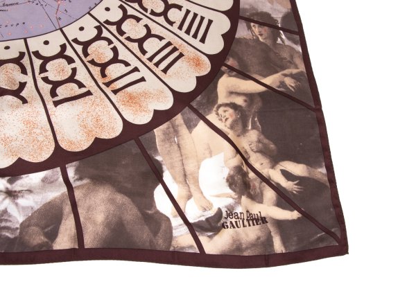 Jean Paul GAULTIER Silk Scarf Brown