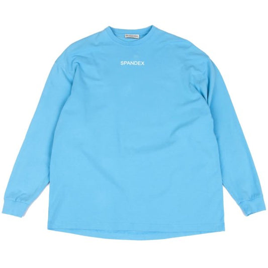 BALENCIAGA SPANDEX Logo Print Cut & Sew Light Blue Size S