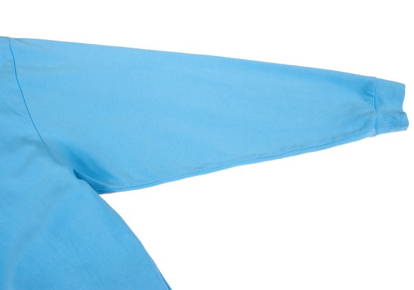 BALENCIAGA SPANDEX Logo Print Cut & Sew Light Blue Size S