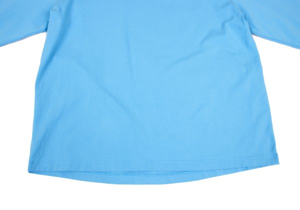 BALENCIAGA SPANDEX Logo Print Cut & Sew Light Blue Size S