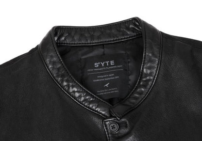 S'YTE Lamb Leather Panel Collarless Vest Black Size 3