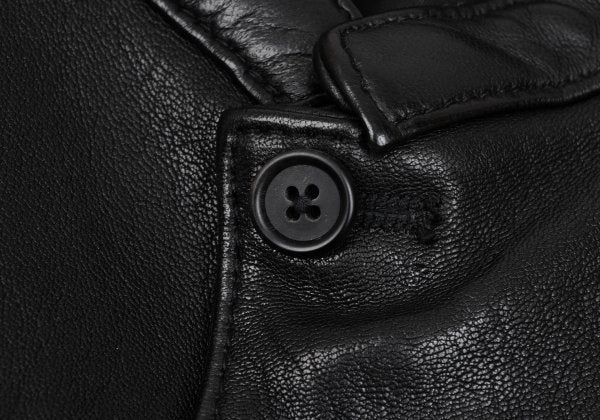 S'YTE Lamb Leather Panel Collarless Vest Black Size 3