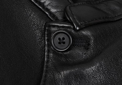 S'YTE Lamb Leather Panel Collarless Vest Black Size 3