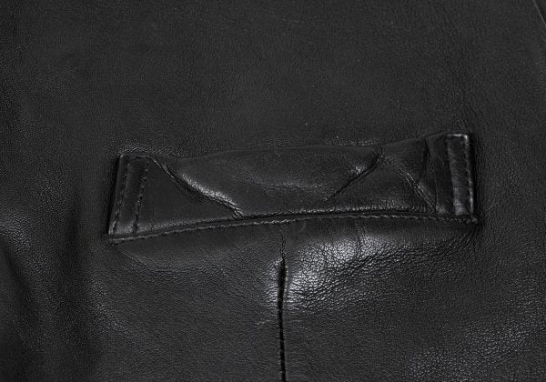 S'YTE Lamb Leather Panel Collarless Vest Black Size 3