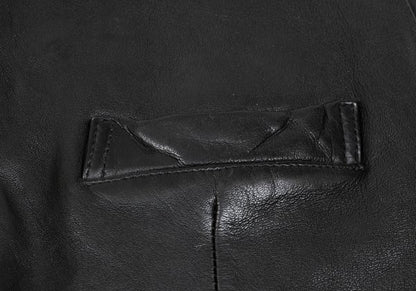 S'YTE Lamb Leather Panel Collarless Vest Black Size 3