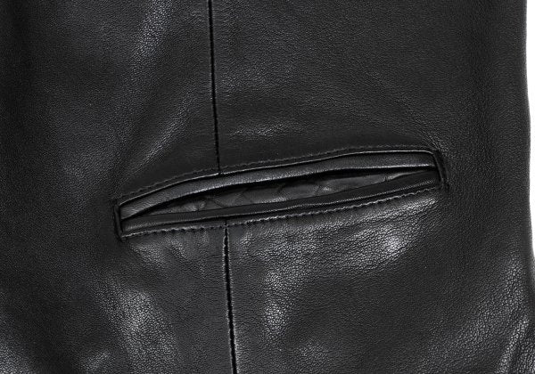 S'YTE Lamb Leather Panel Collarless Vest Black Size 3