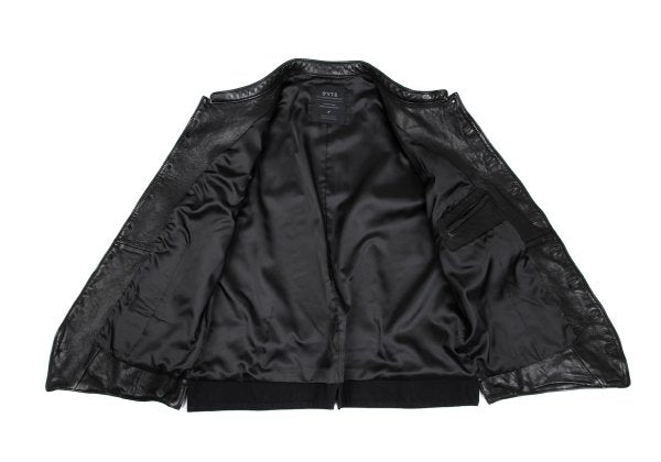 S'YTE Lamb Leather Panel Collarless Vest Black Size 3