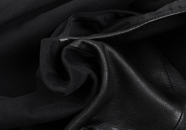 S'YTE Lamb Leather Panel Collarless Vest Black Size 3