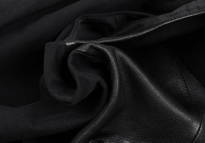 S'YTE Lamb Leather Panel Collarless Vest Black Size 3