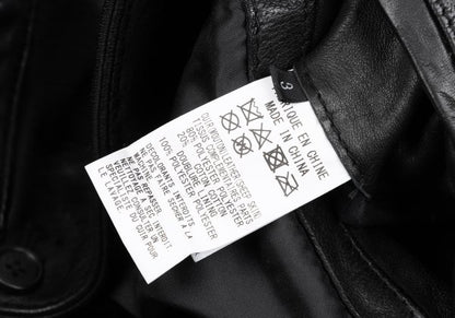 S'YTE Lamb Leather Panel Collarless Vest Black Size 3