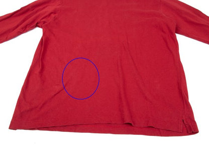 Yohji Yamamoto POUR HOMME Cotton High T-Shirt Red Size M