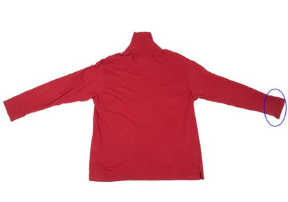 Yohji Yamamoto POUR HOMME Cotton High T-Shirt Red Size M
