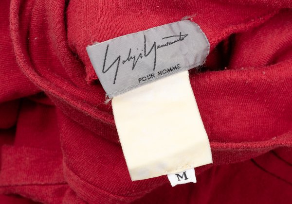 Yohji Yamamoto POUR HOMME Cotton High T-Shirt Red Size M