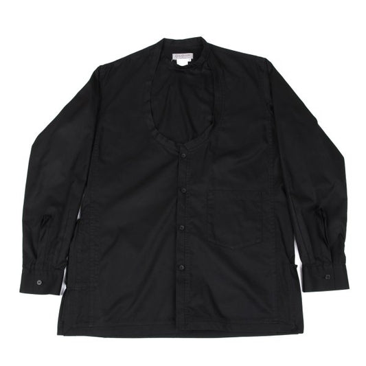 Yohji Yamamoto POUR HOMME Asymmetric Shirt Charcoal Size 3