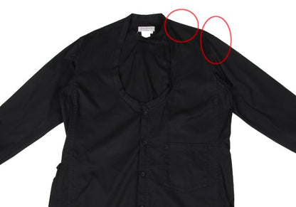 Yohji Yamamoto POUR HOMME Asymmetric Shirt Charcoal Size 3