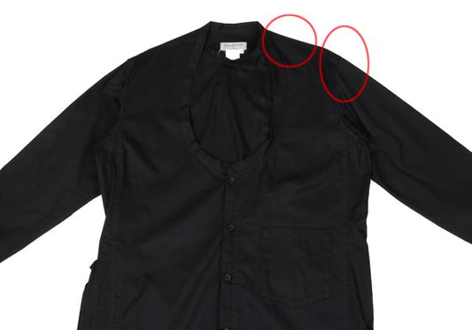 Yohji Yamamoto POUR HOMME Asymmetric Shirt Charcoal Size 3