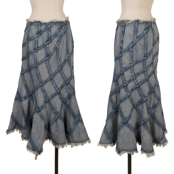JUNYA WATANABE COMME des GARCONS Bias Skirt Indigo Size M
