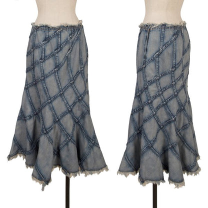 JUNYA WATANABE COMME des GARCONS Bias Skirt Indigo Size M