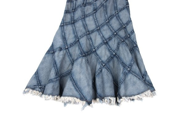 JUNYA WATANABE COMME des GARCONS Bias Skirt Indigo Size M