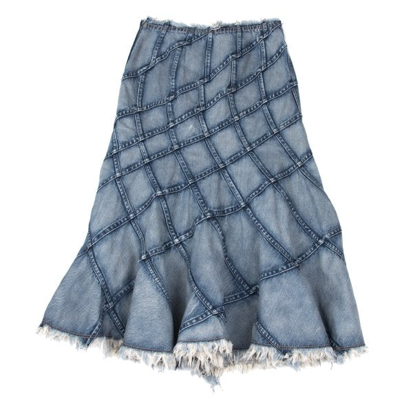 JUNYA WATANABE COMME des GARCONS Bias Skirt Indigo Size M