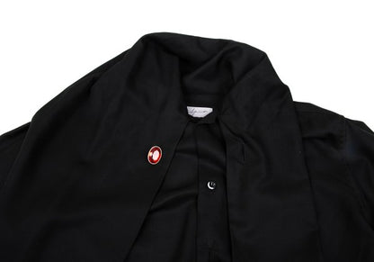 Yohji Yamamoto POUR HOMME 03AW Silk Stole Shirt Black Size 3